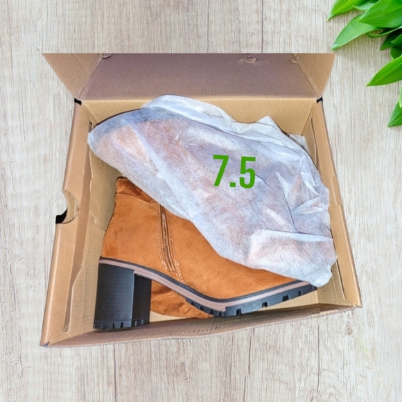 Coutgo Womens Lug Sole Over the Knee Boots Round  Platform Chunky Heel, 7.5 - Picture 11 of 11